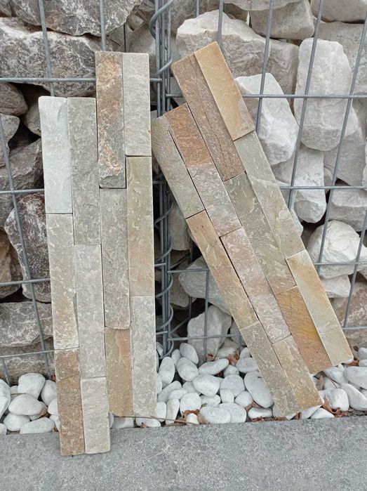 Panel Ścienny Łupek Beige Kamień Naturalny Panel Dekoracyjny 36x10