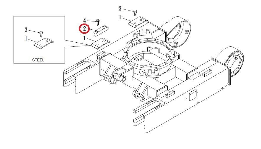 TAKEUCHI TB014 TB016 TB216 Oryginalny klocek prowadzący minikoparka