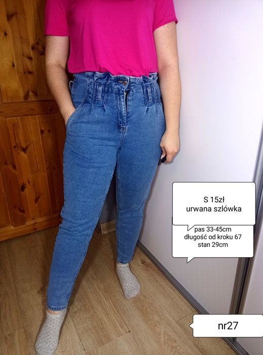 Jeansowe spodnie rozmiar S