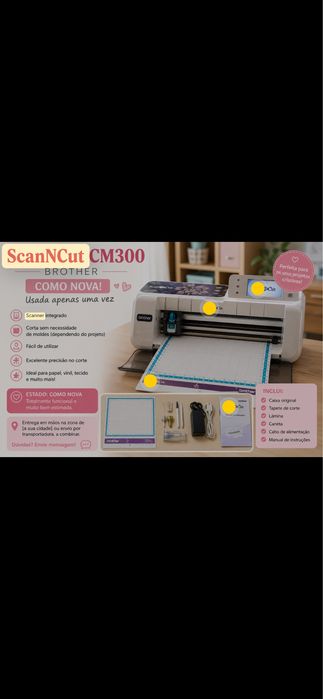 Plotter / Impressora de Corte ScanCoat 300 (ScanCode 300) - Estado de Nova!