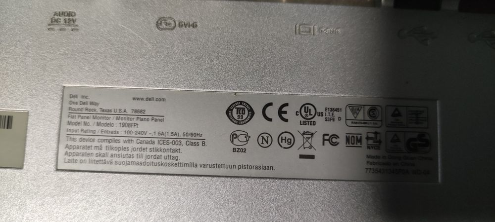 Монітор DELL 1908FPT