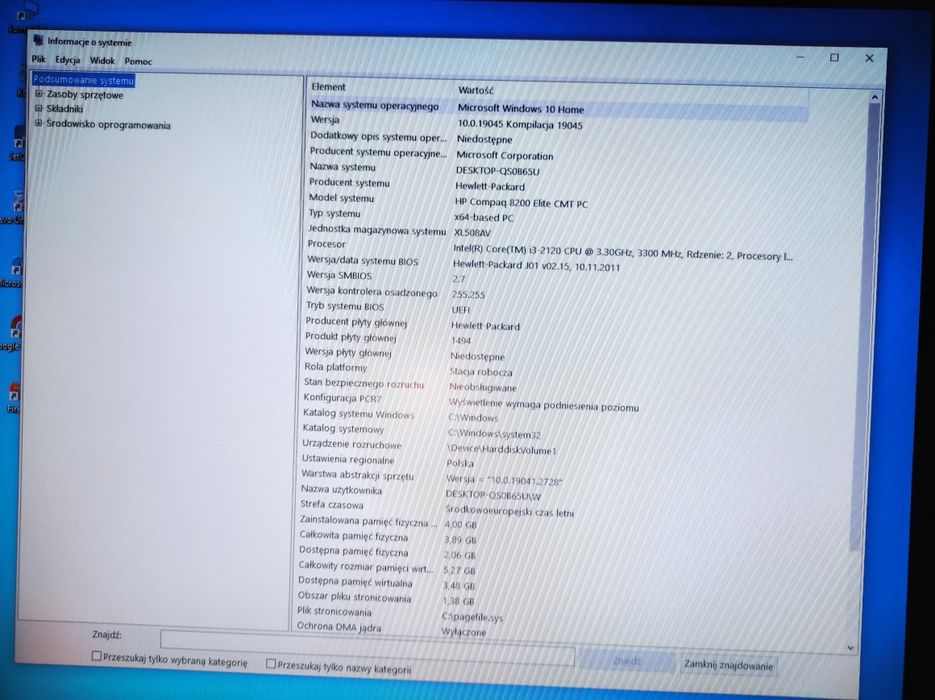 HP Compaq 8200 mini tower Intel Core i3 4GB RAM