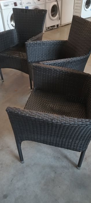 Krzesła ogrodowe z technorattanu – komplet 4 sztuki
