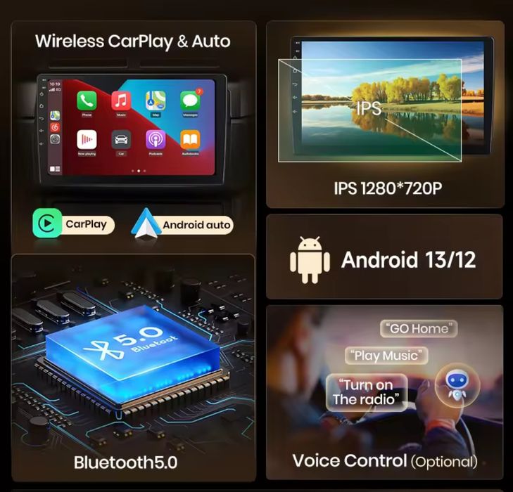 Rádio 2din Android Audi A4 B7 B8 B9 S4 Carplay GPS wifi BT Canbus