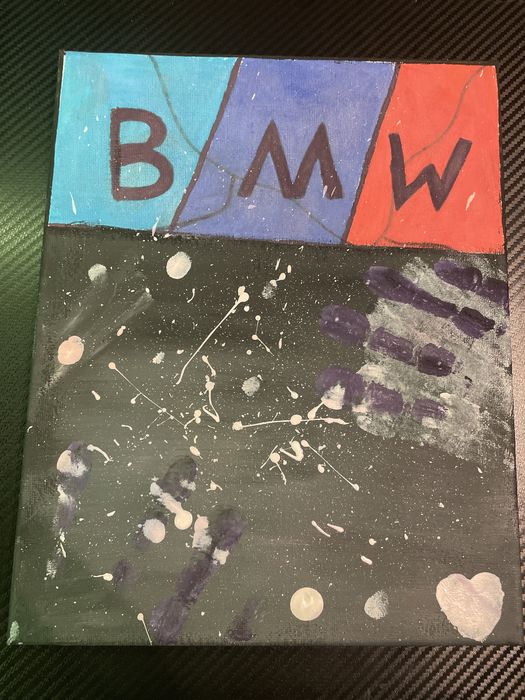 Obraz BMW – ręcznie malowany, idealny dla fana motoryzacji