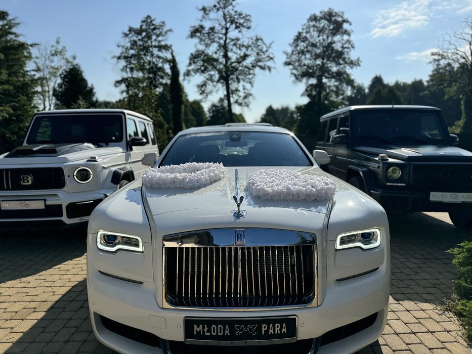 Auta do ślubu na wesele Rolls Royce Ghost Bialystok wolne terminy