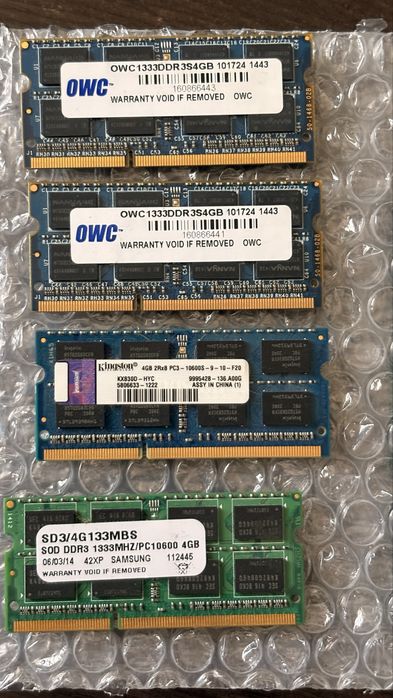 Модулі памʼяті SO-DIMM DDR3 4GB