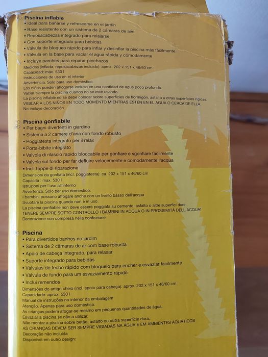 Piscina insuflável crivit impecável