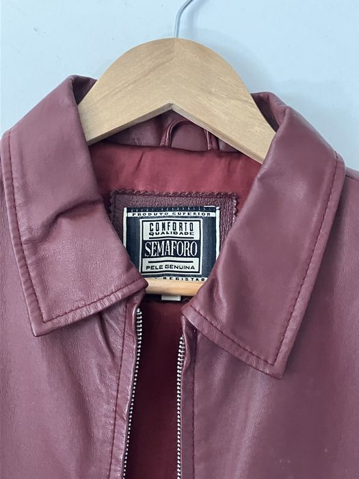 Casaco pele cor Bordeaux