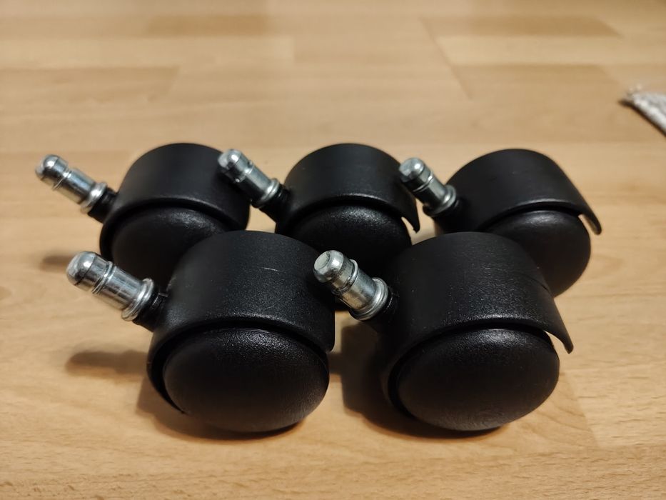 5x Kółka DO FOTELA obrotowe z hamulcem fotel biurowy trzpień 11 mm