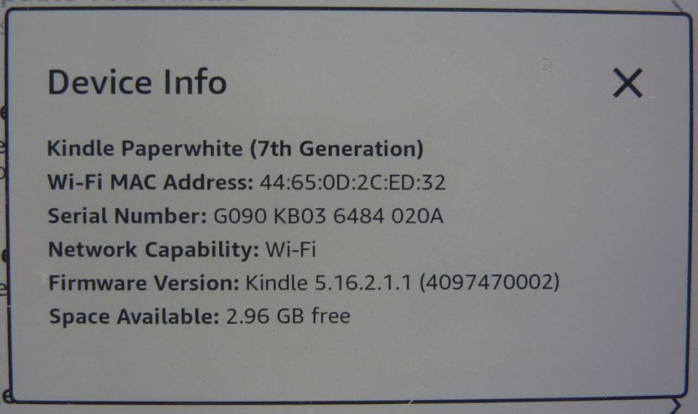 Amazon Kindle Paperwhite 7th generacja 4GB "020A"