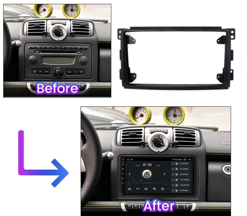 Auto Rádio Smart Fortow Android GPS Bluetooth Carplay USB 2gb 32gb