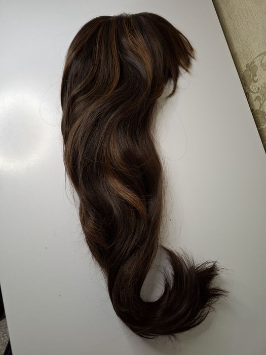 Парик, искусственные волосы каскад шатен