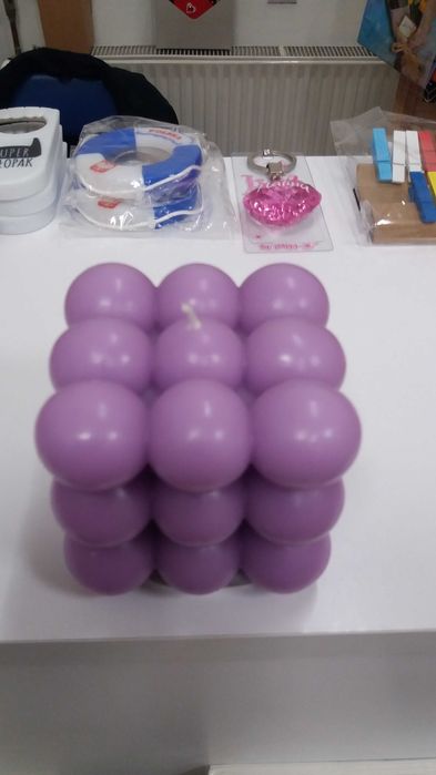 Świeczka kol. fioletowy - PIĘKNA  !