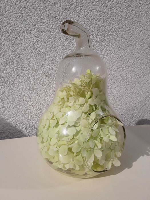 Szklany wazon/słój w kształcie gruszki