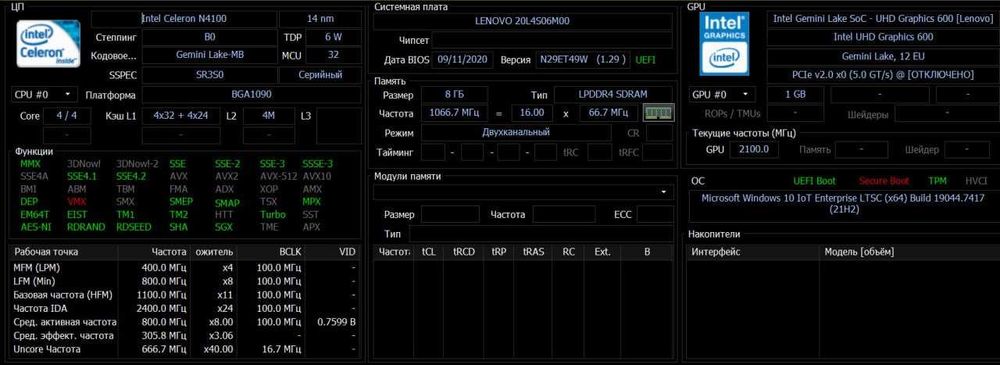 Продам планшет Lenovo Tablet 10 8/128 Black (20L4S06M00)