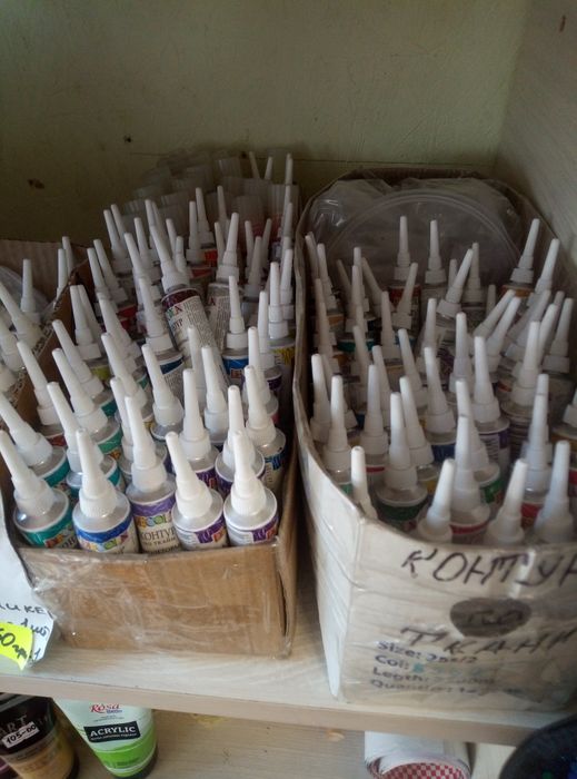 Фарби для тканин текстилю Роса Декола контури барвники краски