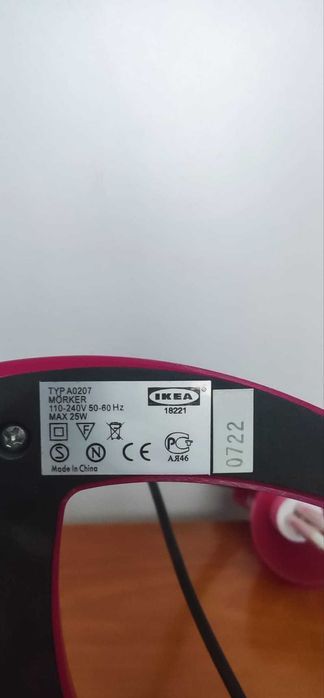 Candeeiro Rosa IKEA424681107840706562