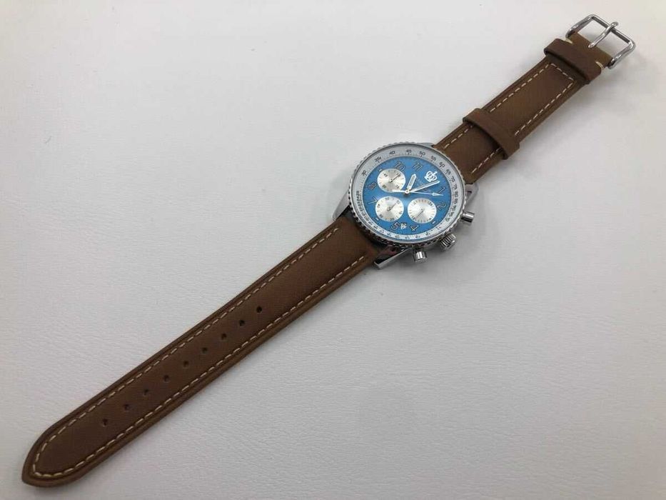 Zegarek męski GRANDEUR QUARTZ Chronograph Date. Nowy skórzany pasek