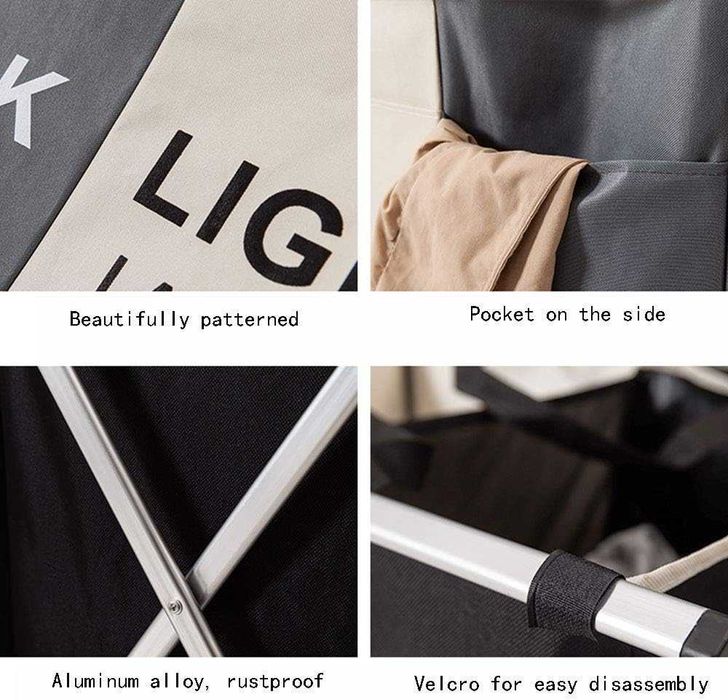 Nowy kosz na pranie / 3 komory /  składany / pojemnik / 1351 WYPRZEDAŻ