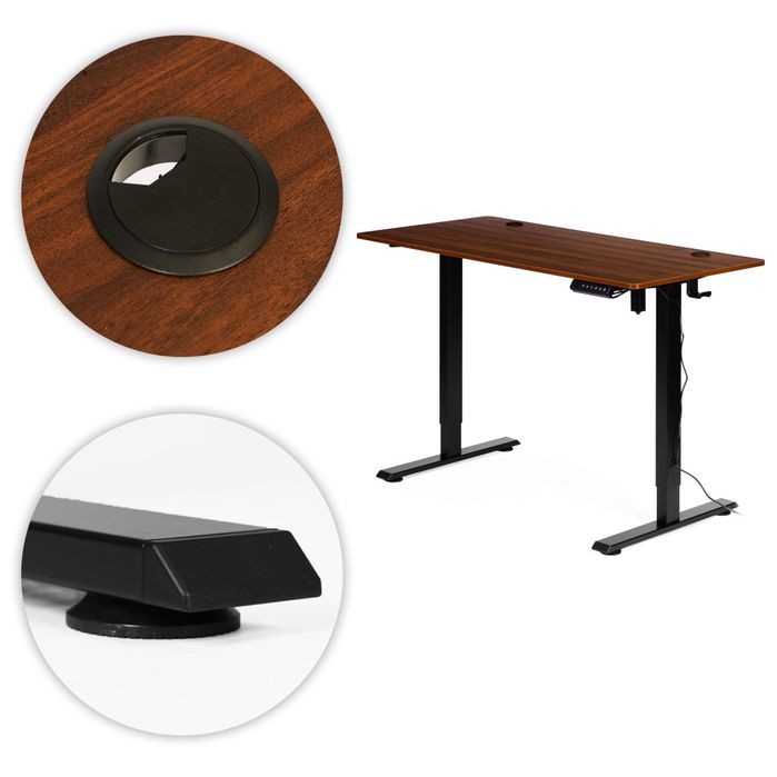 Biurko elektryczne stojące 120x60 cm regulacja wysokości 72-117 cm