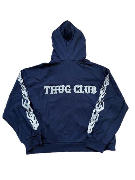Zip Hoodie Thug Club Leather Flame зипка