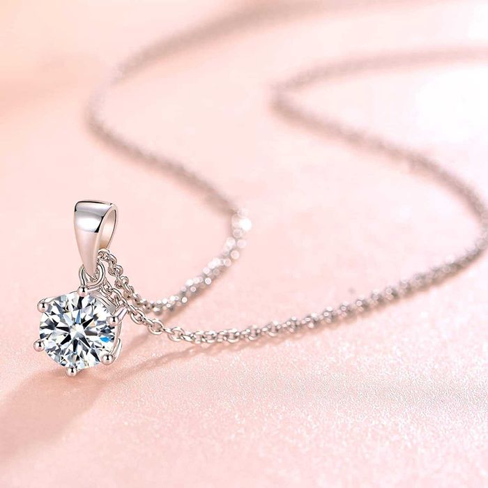 Rosa preservada com corrente de prata