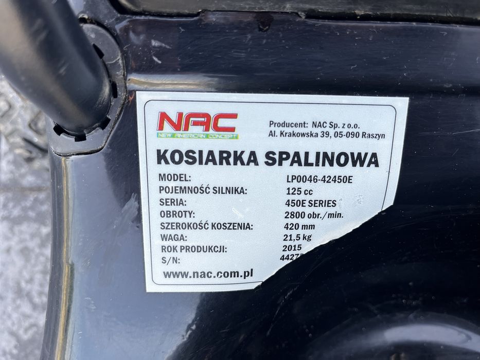 Kosiarka spalinowa nac silnik briggs bez napedu