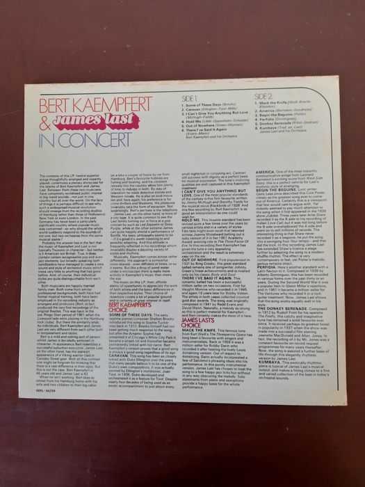 Bert Kaempfert & James Last – In Concert | Vinil LP Polydor