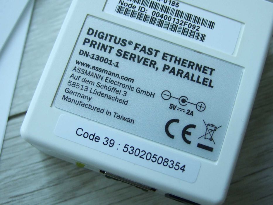 Digitus Serwer druku Fast Ethernet 1xRJ45 1xDB-36-pin LPT serwer drukarek