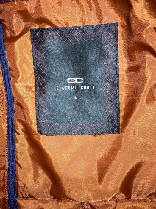 Granatowa, pikowana kurtka - L  Giacomo Conti