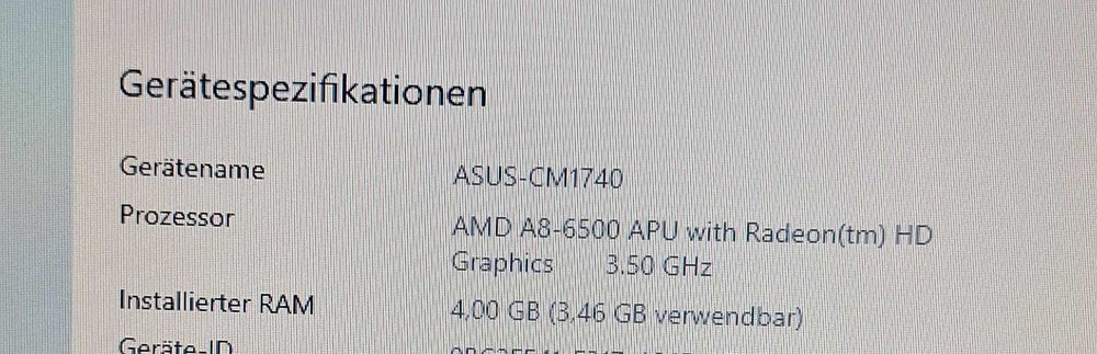 ASUS komputer PC AMD A8-6500 monitor zestaw