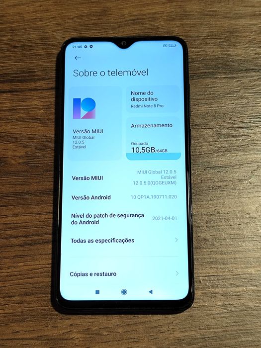Telemóvel Xiaomi Redmi Note 8 Pro