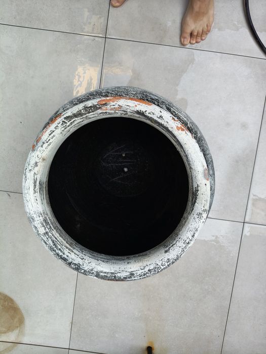 Vaso de barro para exterior