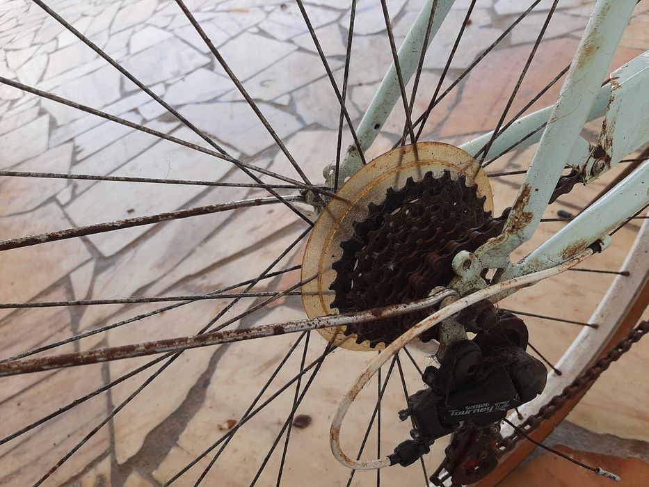 Bicicleta de senhora estilo "pasteleira"