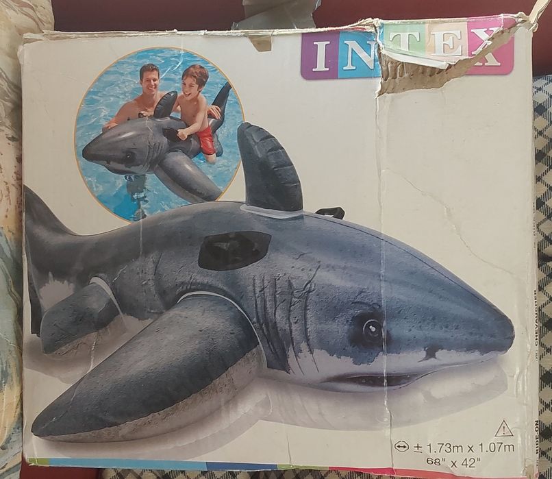 TUBARÃO INSUFLÁVEL , BÓIA BRINQUEDO PARA CRIANÇA.Praia,Piscina,Férias.