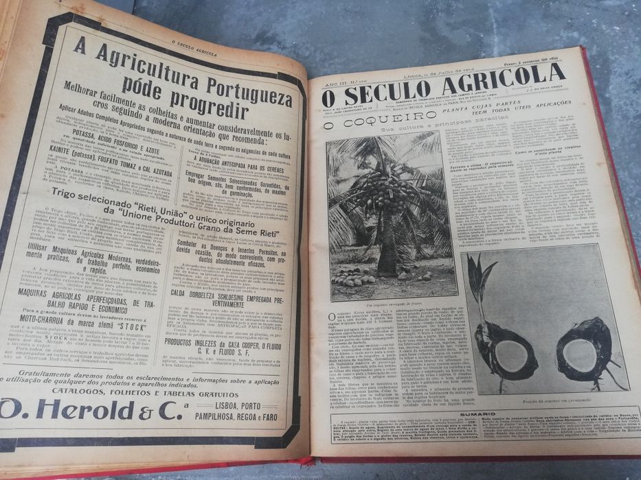 Livro O Século Agrícola, 1913. 1914