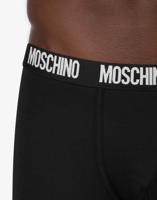 MOSCHINO bokserki 2 PAK bokserek męskich SUPIMA BLACK