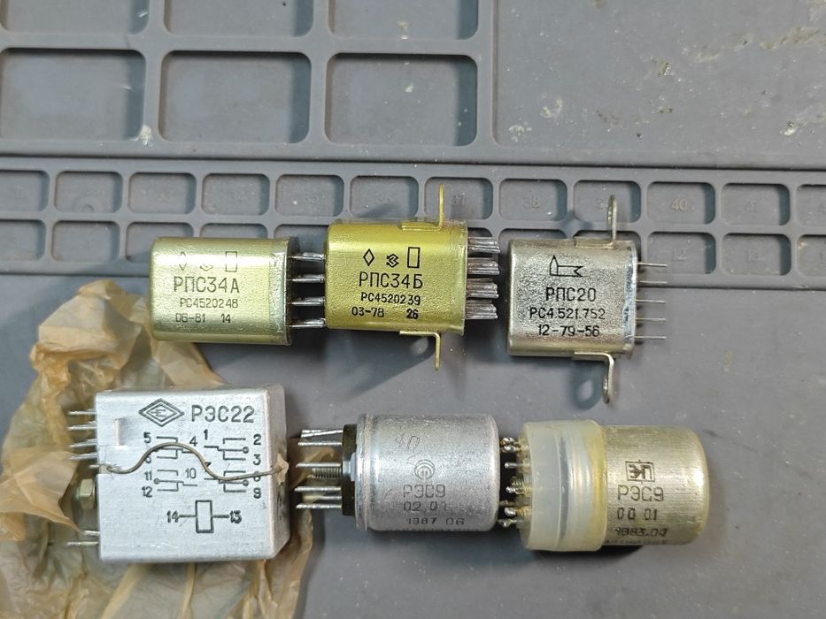 Реле рэс 9, рэс 22, рпс 20, рпс 34, Радиодетали