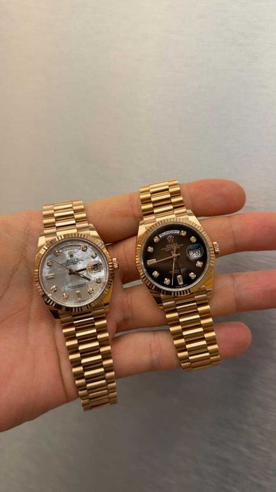 Zegarek Rolex Day Date 36 z diamentami Masa perłowa