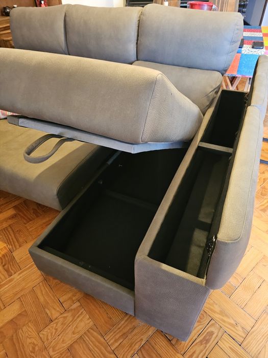 Sofá NOVO com Arrumos+  Chaise Longue ESQ.