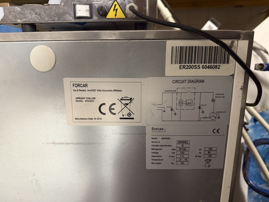 Chłodziarka , zamrażarka gastronomiczna Forcar ER200SS – inox