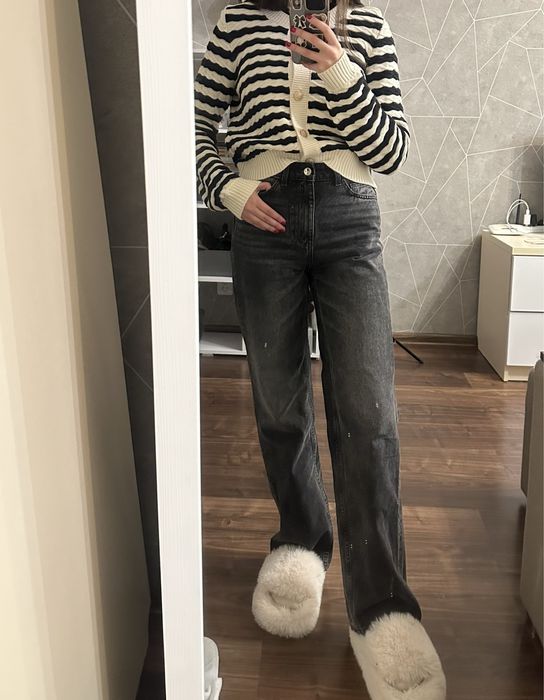 женские джинсы regular fit zara 34p