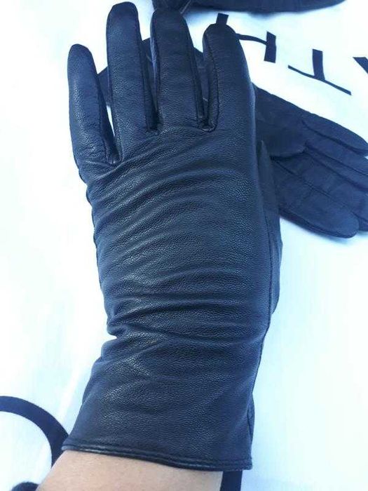 Перчатки кожаные женские/ утеплены микроволокно/германия/ р.s