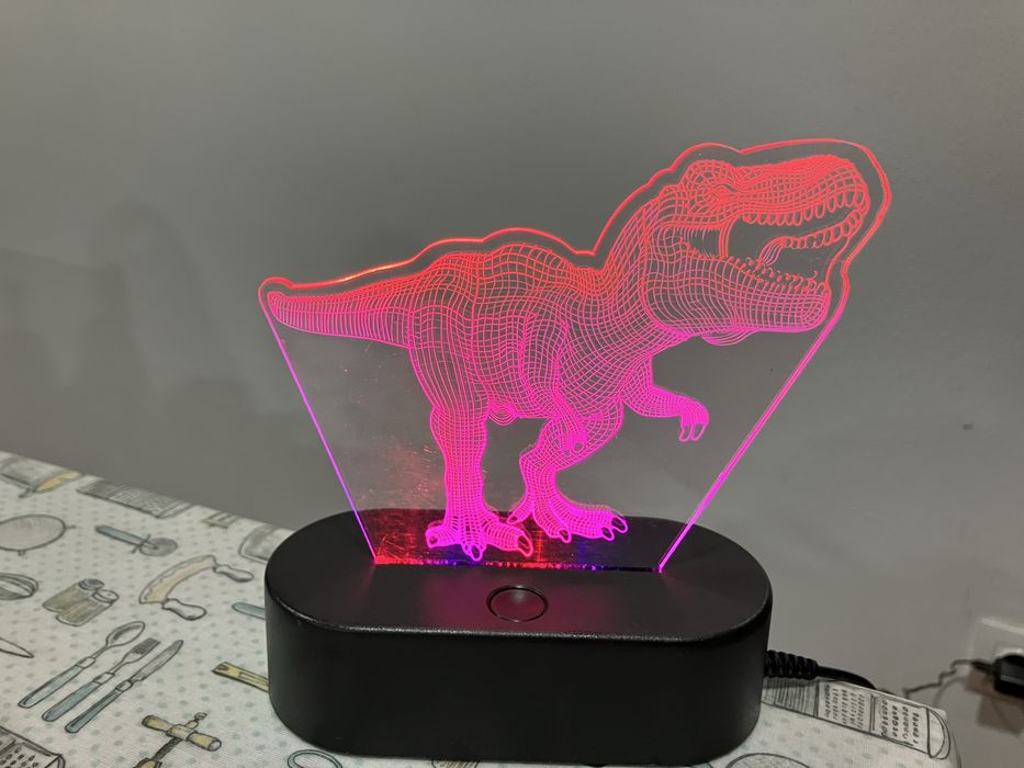 Lampada 3D T-Rex