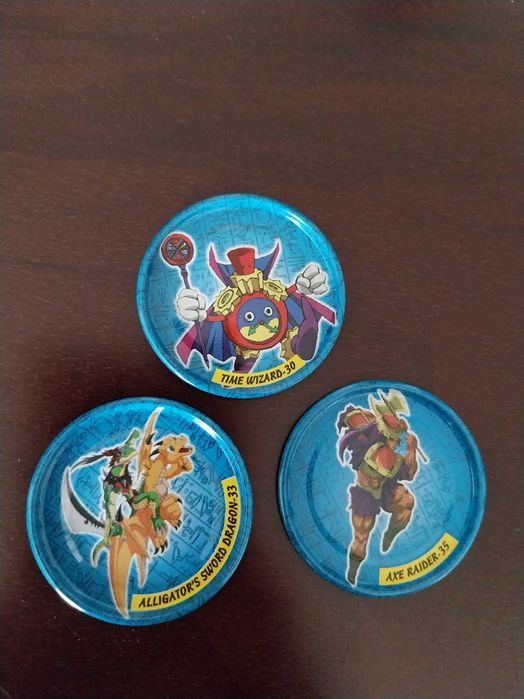 Lote 3 Metal Tazos Yu Gi Oh (Joey, azuis)