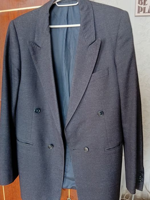 Піджак теплий двобортний шерсть