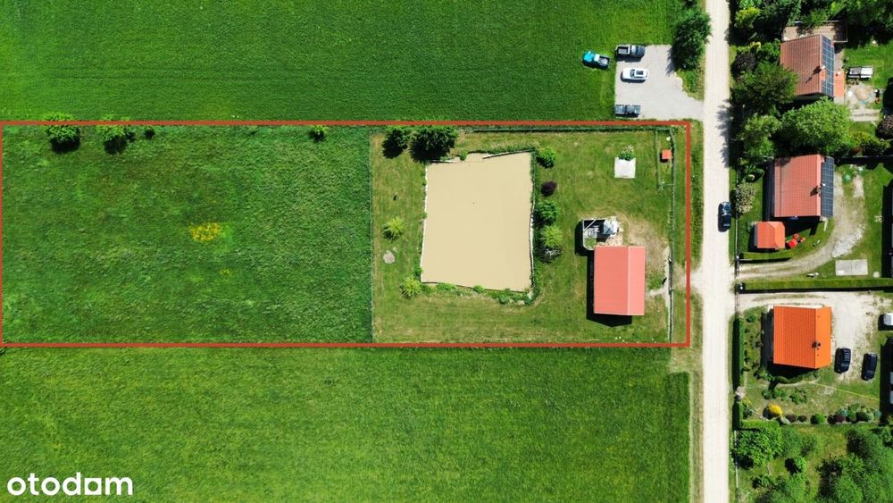 Działka ze stawem i garażami – Mazury!!!