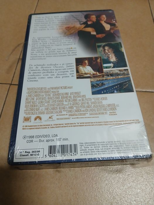 Cassete VHS do filme Titanic (selado)