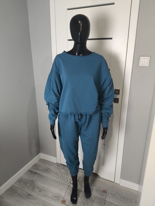 Dres damski komplet dresowy Made In Italy odcień morski uniwersalny